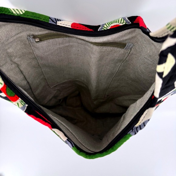 New Retro Floral Print Fabric Hobo Bag Shoulder Bag Large Canvas Bohemian Purse - Picture 3 of 8